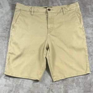 RSQ Long Chino Shorts Men's 32 Khaki Beige Skate Casual Streetwear Y2K Summer